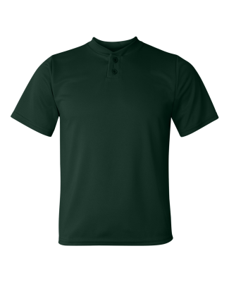 Augusta Sportswear 427 Youth Performance Two-Button Henley Dark Green
