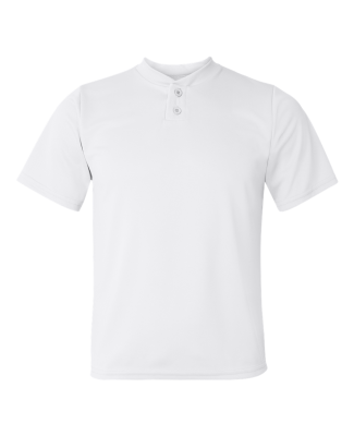 Augusta Sportswear 427 Youth Performance Two-Button Henley White