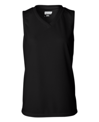 Augusta Sportswear 525 Ladies' Wicking Sleeveless Jersey Black