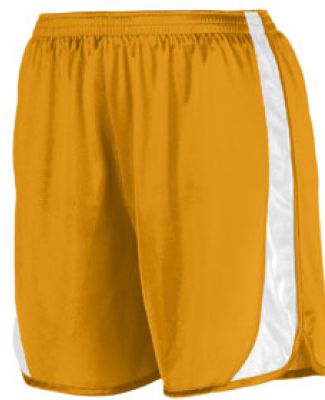 Augusta Sportswear 327 Wicking Track Short with Side Insert Gold/ White