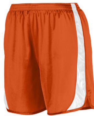 Augusta Sportswear 327 Wicking Track Short with Side Insert Orange/ White