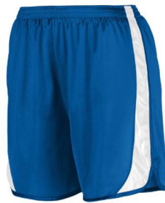Augusta Sportswear 327 Wicking Track Short with Side Insert Royal/ White