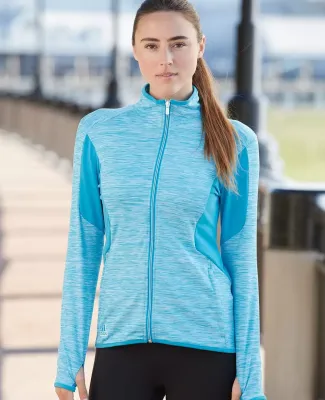 A199 adidas - Ladies' Space Dyed Full-Zip Jacket