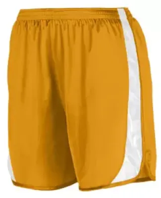Augusta Sportswear 328 Youth Wicking Track Short with Side Insert Gold/ White