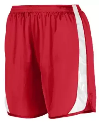 Augusta Sportswear 328 Youth Wicking Track Short with Side Insert Red/ White