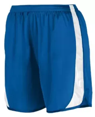 Augusta Sportswear 328 Youth Wicking Track Short with Side Insert Royal/ White