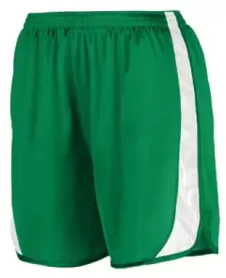 Augusta Sportswear 328 Youth Wicking Track Short with Side Insert Kelly/ White