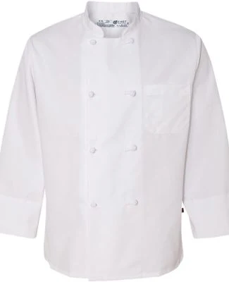 Chef Designs 0411 Eight Knot Button Chef Coat White