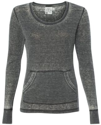  8255 J. America - Women's Zen Thermal Long Sleeve T-Shirt Dark Smoke