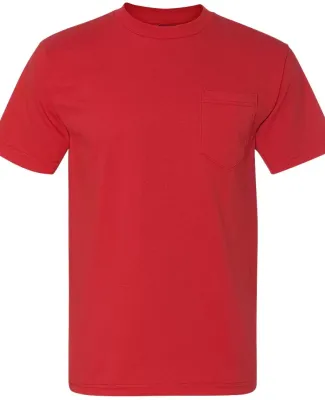 Union Made 3015 Union-Made Short Sleeve T-Shirt with a Pocket RED