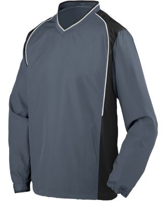 Augusta Sportswear 3745 Roar Diamond Tech V-Neck Windshirt Graphite/ Black/ White