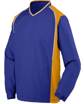 Augusta Sportswear 3745 Roar Diamond Tech V-Neck Windshirt Purple/ Gold/ White