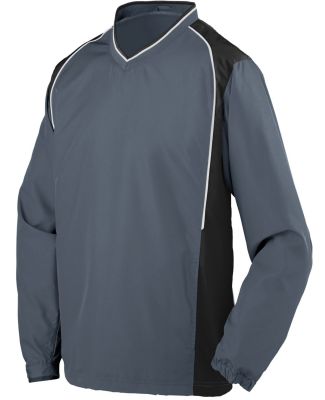 Augusta Sportswear 3746 Youth Roar Pullover Graphite/ Black/ White