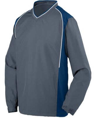 Augusta Sportswear 3746 Youth Roar Pullover Graphite/ Navy/ White