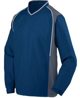 Augusta Sportswear 3746 Youth Roar Pullover Navy/ Graphite/ White