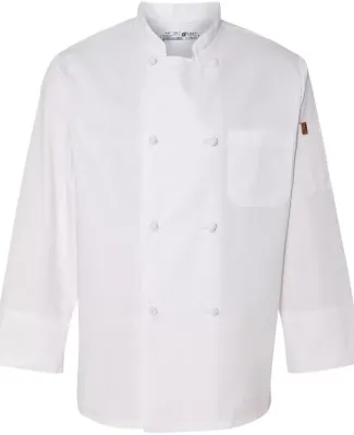 Chef Designs 0414 Eight Knot Button Chef Coat with Thermometer Pocket White