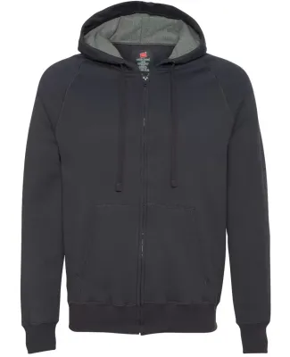 Hanes HN280 Nano Full Zip Hooded Sweatshirt Vintage Black