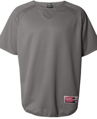 Rawlings 0705 Short Sleeve Flatback Mesh Fleece Pullover Steel Grey