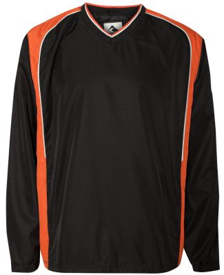 Augusta Sportswear 3745 Roar Diamond Tech V-Neck Windshirt Black/ Orange/ White