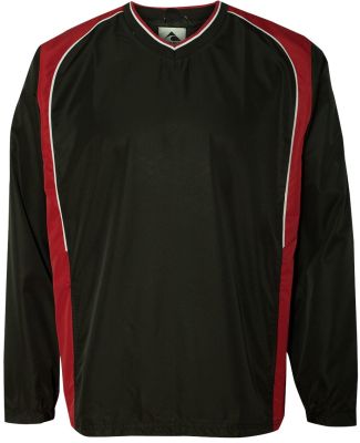 Augusta Sportswear 3745 Roar Diamond Tech V-Neck Windshirt Black/ Red/ White