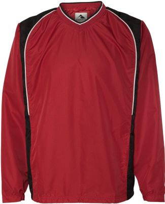 Augusta Sportswear 3745 Roar Diamond Tech V-Neck Windshirt Red/ Black/ White