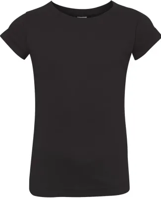 3316 Rabbit Skins® Toddler Girls Fine Jersey T-Shirt BLACK
