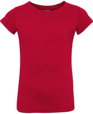 3316 Rabbit Skins® Toddler Girls Fine Jersey T-Shirt RED