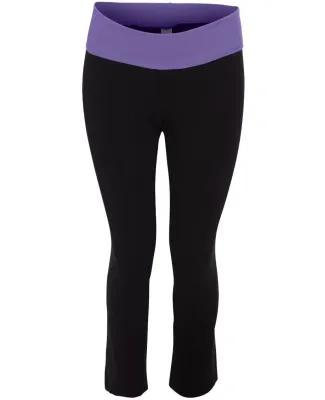 Boxercraft S16Y Girls' Practice Yoga Pants Black/ Vivid Violet