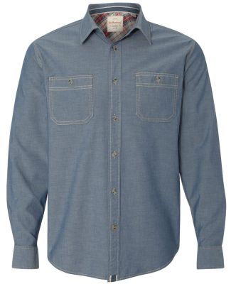 Weatherproof 154885 Vintage Chambray Long Sleeve Shirt Blue