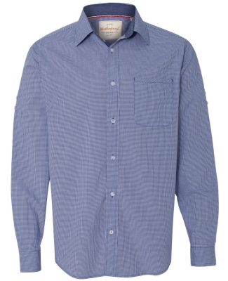 Weatherproof 154670 Vintage Mini Check Long Sleeve Shirt Blue