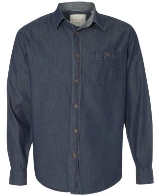 Weatherproof 154695 Vintage Denim Long Sleeve Shirt Deep Blue