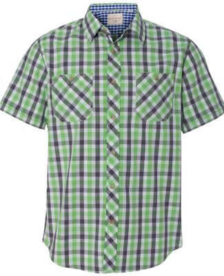 Weatherproof 154620 Vintage Plaid Short Sleeve Shirt Lime