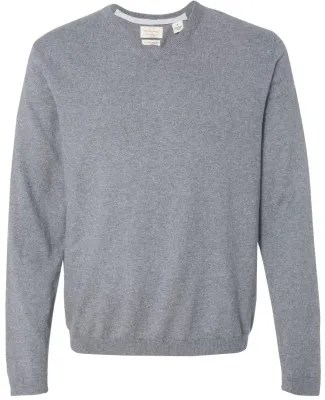 Weatherproof 151377 Vintage Cotton Cashmere V-Neck Sweater Medium Grey Heather