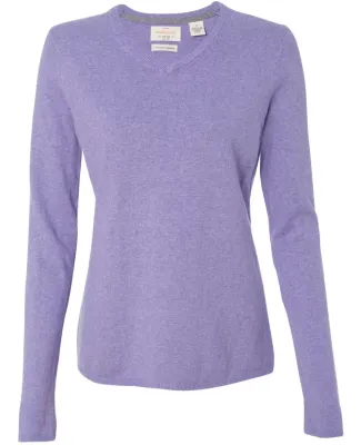 Weatherproof W151363 Vintage Women's Cotton Cashmere V-Neck Sweater Lavender