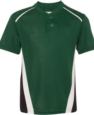 Augusta Sportswear 1526 Youth RBI Performance Jersey Dark Green/ Black/ White