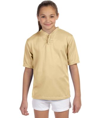 Augusta Sportswear 427 Youth Performance Two-Button Henley Vegas Gold