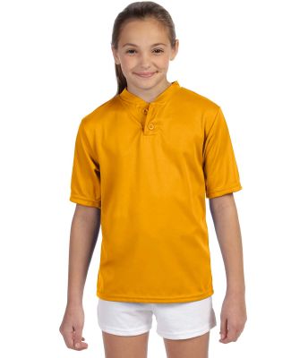 Augusta Sportswear 427 Youth Performance Two-Button Henley Gold