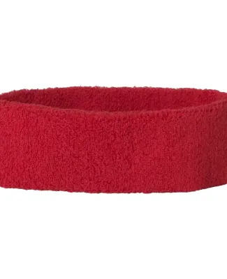 Mega Cap 1251 Terry Cloth Headband Red