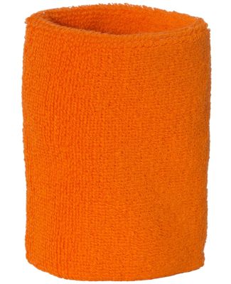 Mega Cap 1255 Extra Wide Terry Cloth Wristband (Single) Orange
