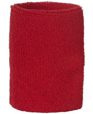 Mega Cap 1255 Extra Wide Terry Cloth Wristband (Single) Red