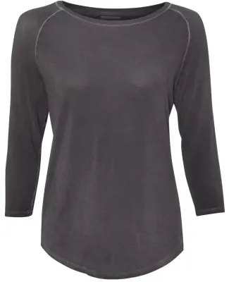 8232 J. America - Women's Oasis Wash 3/4 Sleeve T-Shirt Dark Smoke