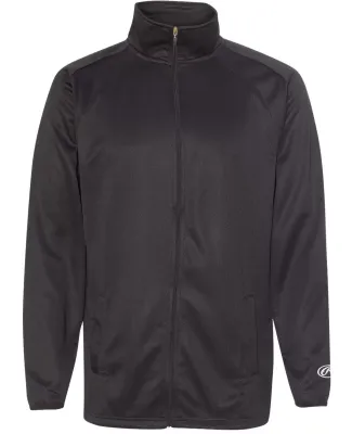 Rawlings 9761 Full-Zip Flatback Mesh Fleece Jacket Black