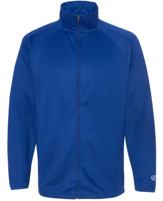Rawlings 9761 Full-Zip Flatback Mesh Fleece Jacket Royal