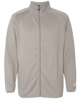 Rawlings 9761 Full-Zip Flatback Mesh Fleece Jacket Steel Grey