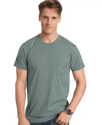 Hanes 498P Nano-T Pocket T-Shirt
