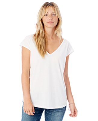Alternative 4864 Flirt Satin Jersey T-Shirt WHITE