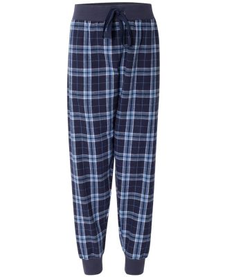 Boxercraft F60 Women's Flannel Tailgate Jogger Navy/ Columbia