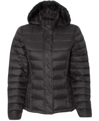 Weatherproof 17602W 32 Degrees Women's Hooded Packable Down Jacket Black