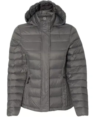 Weatherproof 17602W 32 Degrees Women's Hooded Packable Down Jacket Dark Pewter