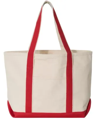 HYP HY802 13.7L Small Beach Tote Natural/ Red